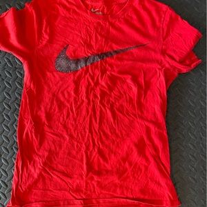Red Nike tee shirt, size medium